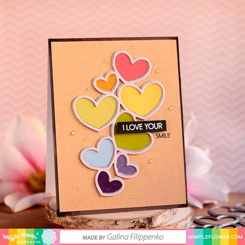 Simon Says Stamp! Waffle Flower OUTLINE HEARTS Die 421176