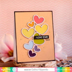 Simon Says Stamp! Waffle Flower OUTLINE HEARTS Die 421176