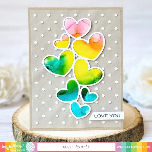 Simon Says Stamp! Waffle Flower OUTLINE HEARTS Die 421176