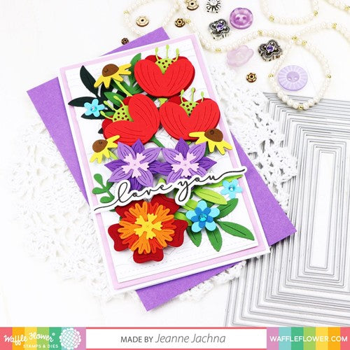 Simon Says Stamp! Waffle Flower LAYERED FLOWERS Dies 421158