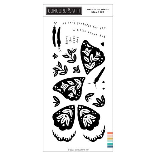 Simon Says Stamp! Concord & 9th WHIMSICAL WINGS Clear Stamps 11512