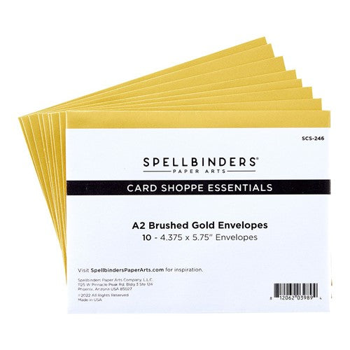 Simon Says Stamp! SCS-246 Spellbinders A2 BRUSHED GOLD Envelopes
