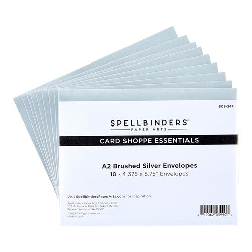 Simon Says Stamp! SCS-247 Spellbinders A2 BRUSHED SILVER Envelopes