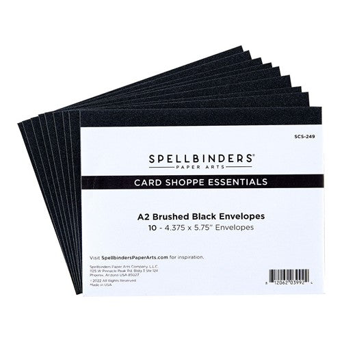 Simon Says Stamp! SCS-249 Spellbinders A2 BRUSHED BLACK Envelopes