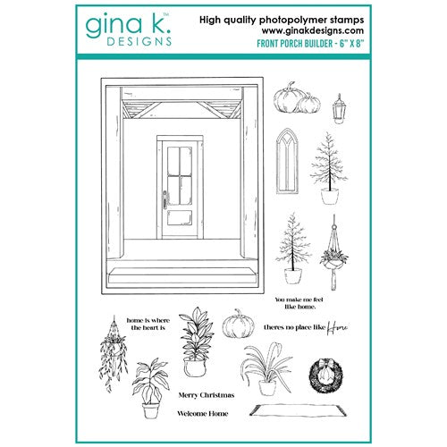 Simon Says Stamp! Gina K Designs FRONT PORCH BUILDER Clear Stamps hs41