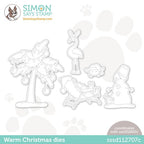 Simon Says Stamp! Simon Says Stamp WARM CHRISTMAS Wafer Dies sssd112707c Holiday Sparkle