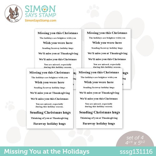 Simon Says Stamp! Simon Says Stamp Sentiment Strips MISSING YOU AT THE HOLIDAYS sssg131116