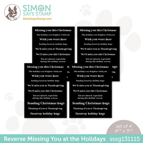 Simon Says Stamp! Simon Says Stamp Sentiment Strips REVERSE MISSING YOU AT THE HOLIDAYS sssg131115