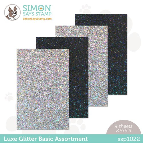 Simon Says Stamp! Simon Says Stamp LUXE GLITTER CARDSTOCK BASIC Assortment ssp1022 Holiday Sparkle
