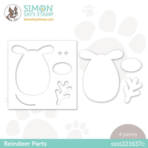 Simon Says Stamp! Simon Says Stamp Stencil REINDEER PARTS ssst221637c Holiday Sparkle