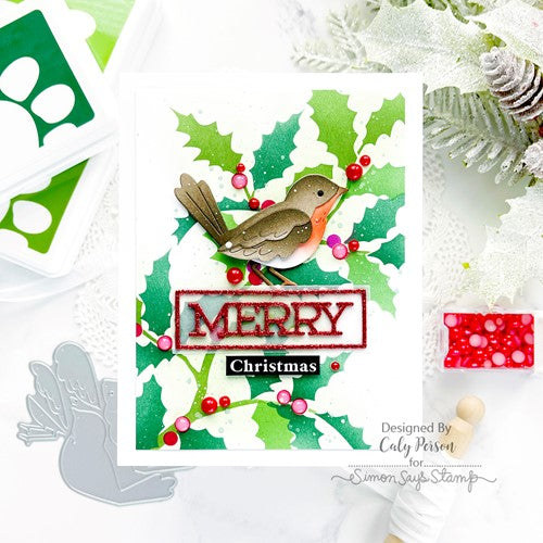 Simon Says Stamp! Simon Says Stamp Stencils HOLLY BRANCH ssst221608c Holiday Sparkle | color-code:ALT1