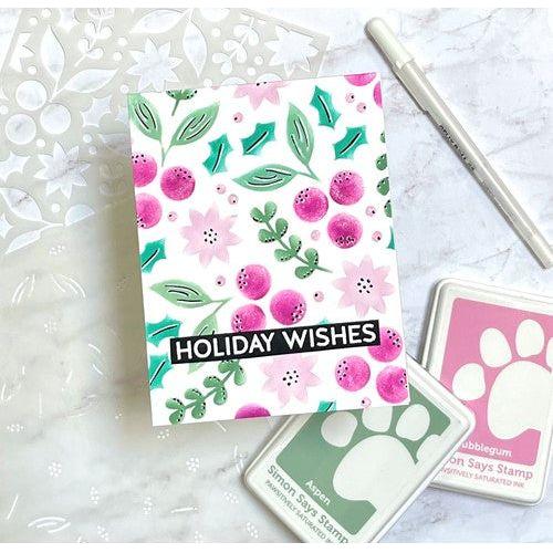 Simon Says Stamp! Simon Says Stamp Stencils RETRO LAYERING CHRISTMAS BERRIES ssst221641 Holiday Sparkle | color-code:ALT1