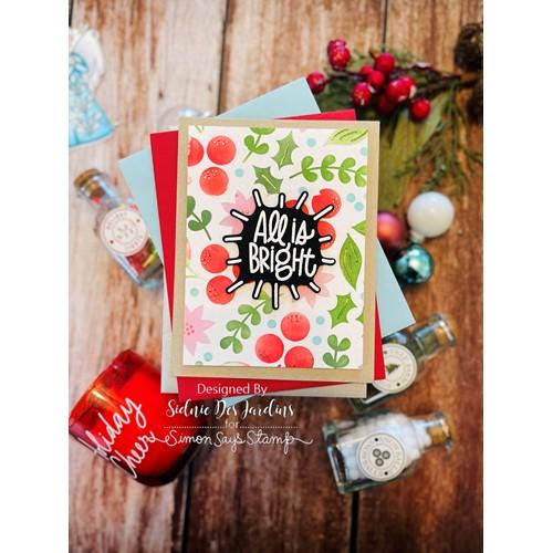 Simon Says Stamp! Simon Says Stamp Stencils RETRO LAYERING CHRISTMAS BERRIES ssst221641 Holiday Sparkle