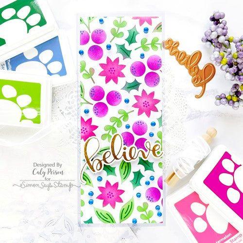 Simon Says Stamp! Simon Says Stamp Stencils RETRO LAYERING CHRISTMAS BERRIES ssst221641 Holiday Sparkle | color-code:ALT6