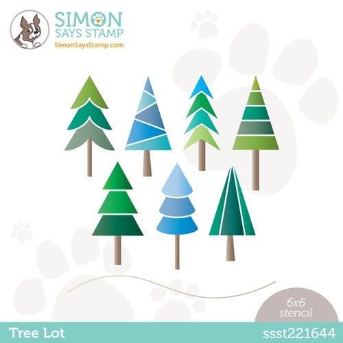 Simon Says Stamp! Simon Says Stamp Stencil TREE LOT ssst221644 Holiday Sparkle