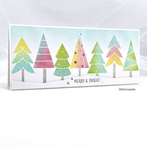 Simon Says Stamp! Simon Says Stamp Stencil TREE LOT ssst221644 Holiday Sparkle