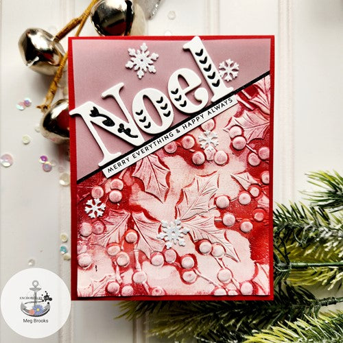 Simon Says Stamp! Simon Says Stamp Embossing Folder HOLLY JOLLY BERRIES sf286 Holiday Sparkle