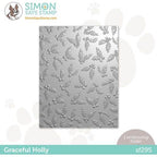 Simon Says Stamp! Simon Says Stamp Embossing Folder GRACEFUL HOLLY sf295 Holiday Sparkle