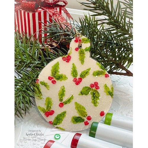 Simon Says Stamp! Simon Says Stamp Embossing Folder GRACEFUL HOLLY sf295 Holiday Sparkle