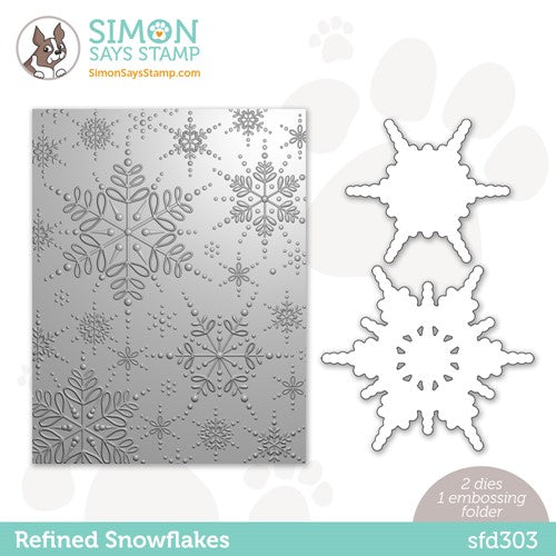 Simon Says Stamp! Simon Says Stamp Embossing Folder And Dies REFINED SNOWFLAKES sfd303