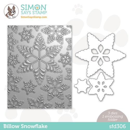 Simon Hurley create. Cling Stamps 6X6 Stitched Snowflakes