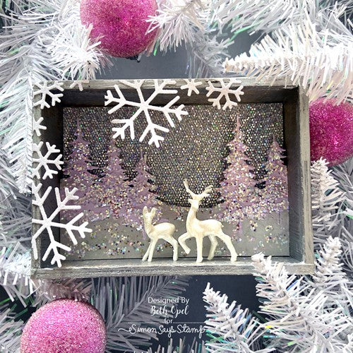 Simon Says Stamp! Simon Says Stamp Embossing Folder And Die PINE LANDSCAPE sfd302 Holiday Sparkle
