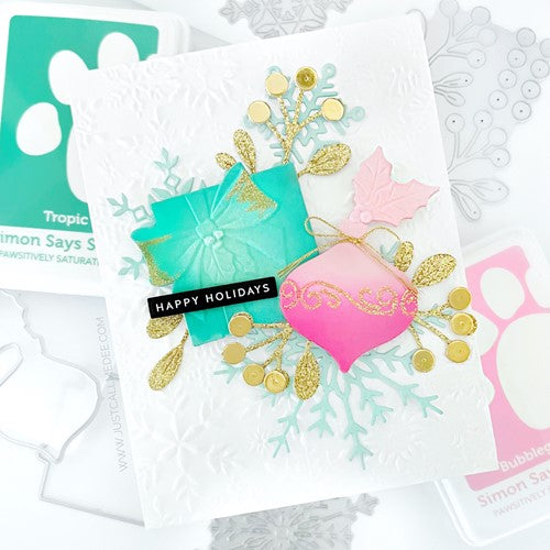 Simon Says Stamp! Simon Says Stamp Embossing Folder And Dies GIFTED HOLIDAY sfd310 Holiday Sparkle | color-code:ALT0