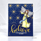 Simon Says Stamp! Simon Says Stamp BELIEVE Hot Foil Plate ssfp009 Holiday Sparkle