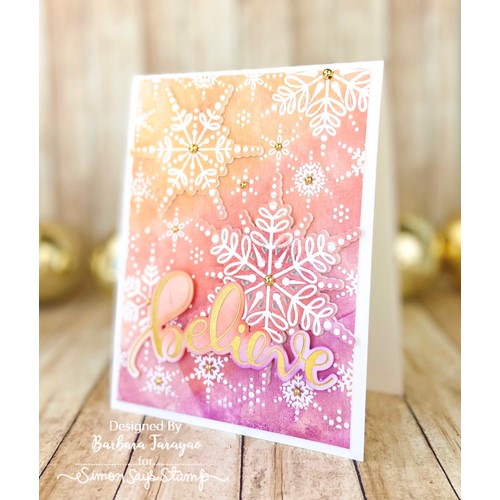 Simon Says Stamp! Simon Says Stamp BELIEVE Hot Foil Plate ssfp009 Holiday Sparkle
