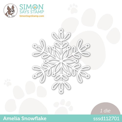 Simon Says Stamp! Simon Says Stamp AMELIA SNOWFLAKE Wafer Die sssd112701 Holiday Sparkle