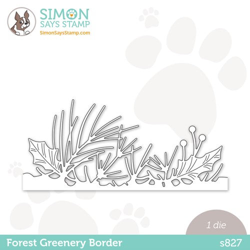 Simon Says Stamp! Simon Says Stamp FOREST GREENERY BORDER Wafer Die s827 Holiday Sparkle