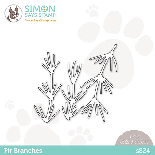 Simon Says Stamp! Simon Says Stamp FIR BRANCHES Wafer Dies s824 Holiday Sparkle