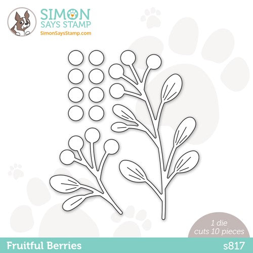 Simon Says Stamp! Simon Says Stamp FRUITFUL BERRIES Wafer Dies s817 Holiday Sparkle