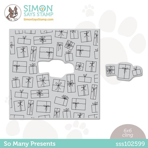 Simon Says Stamp! Simon Says Cling Stamps SO MANY PRESENTS sss102599 Holiday Sparkle