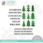 Simon Says Stamp! Simon Says Clear Stamps PRINTMAKING PINES sss202613c Holiday Sparkle