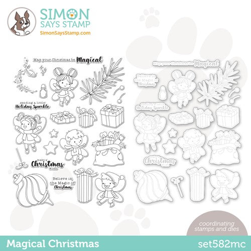 Simon Says Stamp! Simon Says Stamps and Dies MAGICAL CHRISTMAS set582mc Holiday Sparkle