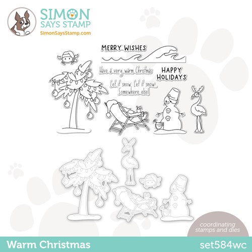 Simon Says Stamp! Simon Says Stamps and Dies WARM CHRISTMAS set584wc Holiday Sparkle