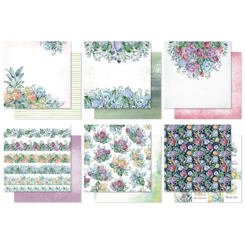 Simon Says Stamp! Paper Rose PROTEA GARDEN 12x12 Paper 28051