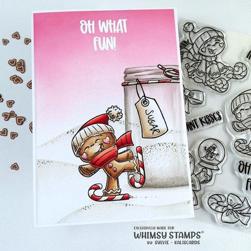Simon Says Stamp! Whimsy Stamps GINGERBREAD FUN Clear Stamps KHB140a