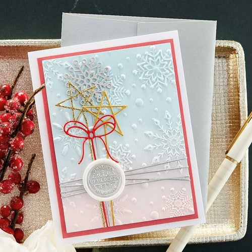 Simon Says Stamp! E3D-042 Spellbinders FLURRY OF SNOWFLAKES 3D Embossing Folder