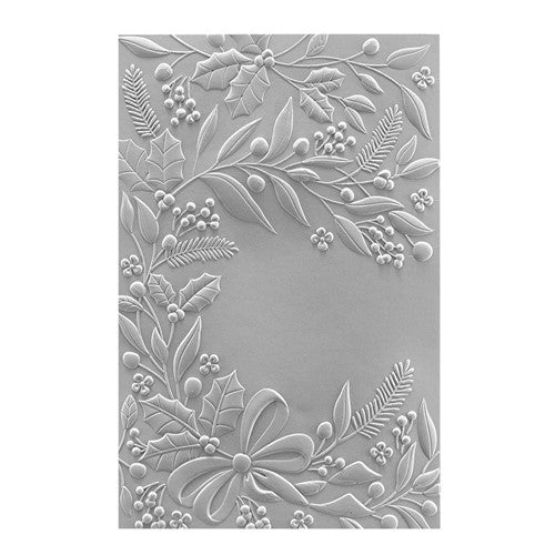 Simon Says Stamp! E3D-041 Spellbinders HOLIDAY FLORAL SWAG 3D Embossing Folder
