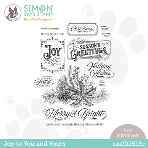 Simon Says Stamp! Simon Says Clear Stamps JOY TO YOU AND YOURS sss202513c