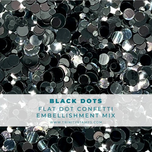 Simon Says Stamp! Trinity Stamps BLACK DOTS CONFETTI Embellishment Box tsb-341