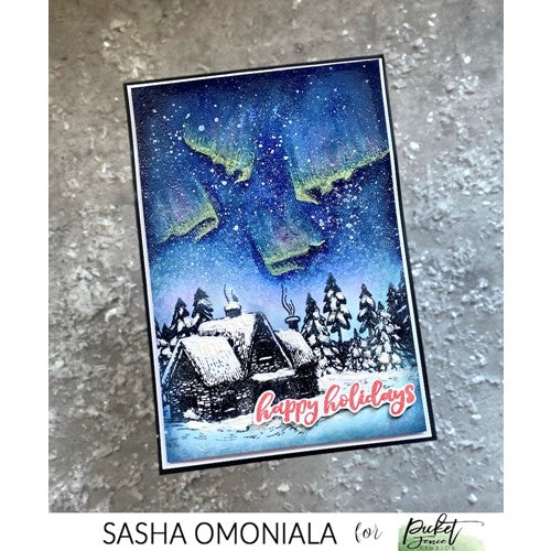 Simon Says Stamp! Picket Fence Studios FIND YOUR NORTHERN LIGHTS Clear Stamps bb201