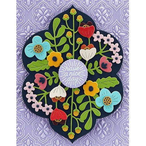Simon Says Stamp! STP-162 Spellbinders FLORAL REFLECTIONS SENTIMENTS Clear Stamps