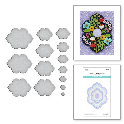 Simon Says Stamp! S5-550 Spellbinders ESSENTIAL FLORAL REFLECTIONS Etched Dies
