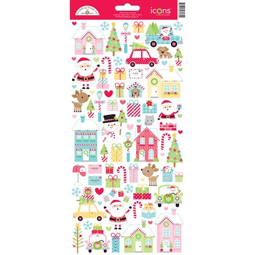 Simon Says Stamp! Doodlebug CANDY CANE LANE ICONS Sticker Sheet 7930