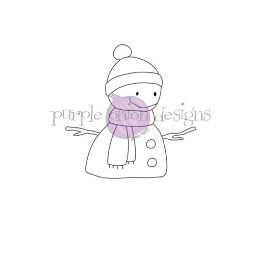 Simon Says Stamp! Purple Onion Designs SNOWMAN Cling Stamp pod4079