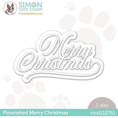 Simon Says Stamp! Simon Says Stamp FLOURISHED MERRY CHRISTMAS Wafer Dies sssd112761 DieCember