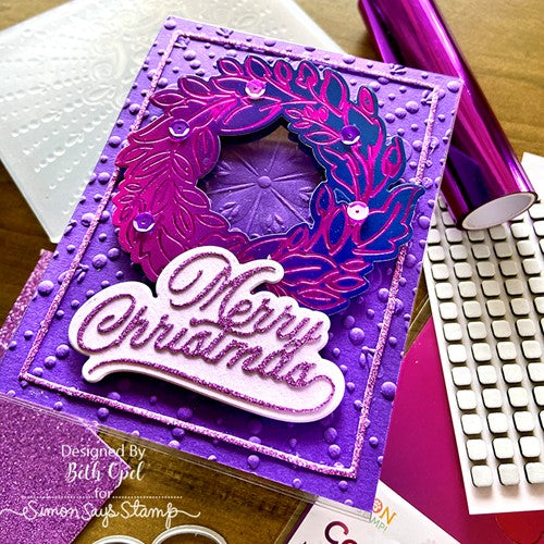 Simon Says Stamp! Simon Says Stamp FLOURISHED MERRY CHRISTMAS Wafer Dies sssd112761 DieCember
